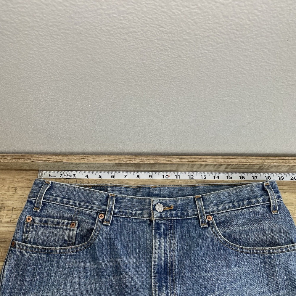 Levis 505 Straight Denim Jeans Mens Tag 38x30 - Actual 37x27 - Picture 6 of 9